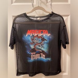 transparent blouse-crop top